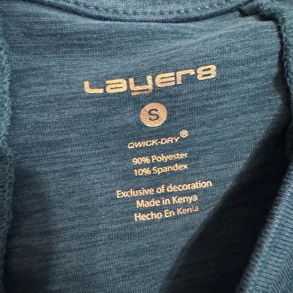 Teal Athletic Long Sleeve Workout Shirt - Picture 3 of 3